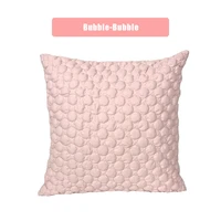 50x50cm color cotton hemp circle bubble quilted pillow cover sofa decoration solid color cushion cover wholesale