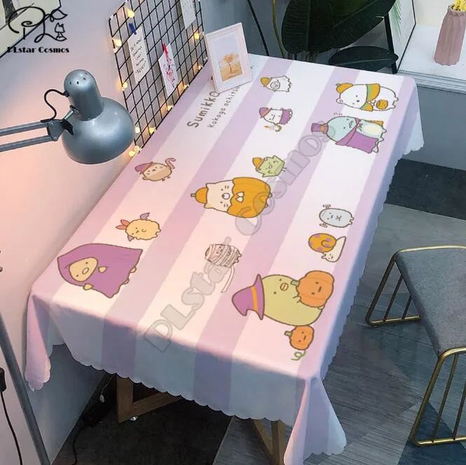 

Cartoon chick Flowers Tablecloth 3D printed Square/Rectangular Dust-proof Table Cover For Party Home Decor TV Covers
