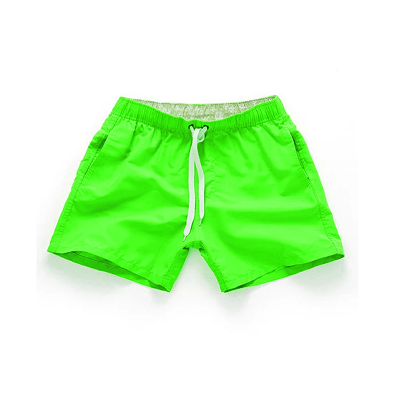 Summer Men's Shorts Casual Mid Waist Beach Shorts Solid Straight Drawstring Shorts Four Colors S-2XL