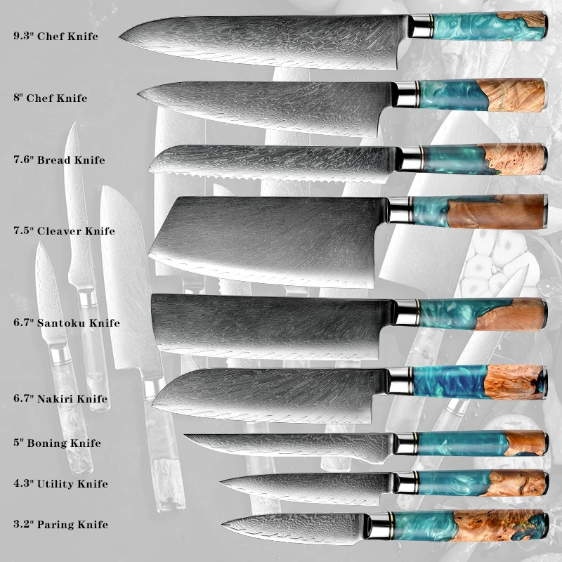 Кухонные ножи GRANDSHARP VG10 универсальный шеф-повар из японской стали сантоку