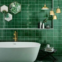 nordic dark green bathroom waterproof floor sticker toilet wallpaper kitchen restaurant wall decoration wallpaper self adhesive