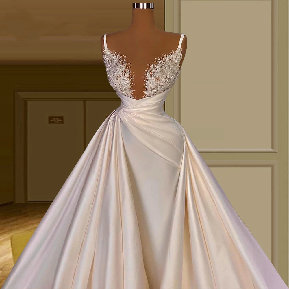 

YILIBER Evening dresses 2021 vintage vlack pearls long sleeves evening gowns beading prom dresses for women short dresses