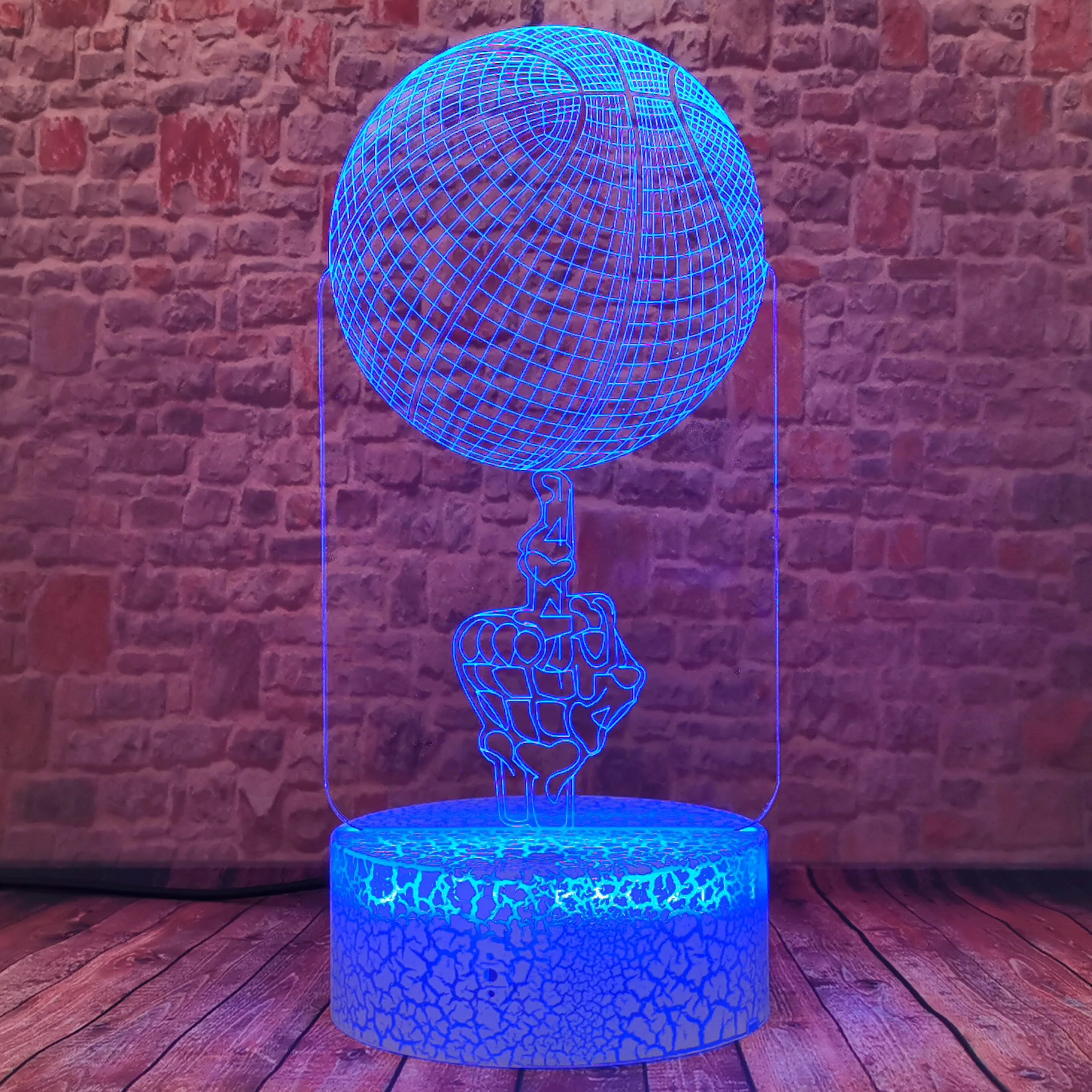 

Funny Figure Play Basketball Hand Top Ball 7 Colors Change RGB Touch Night Light Boys Students Bedroom Decor Lamp Child Kids Toy