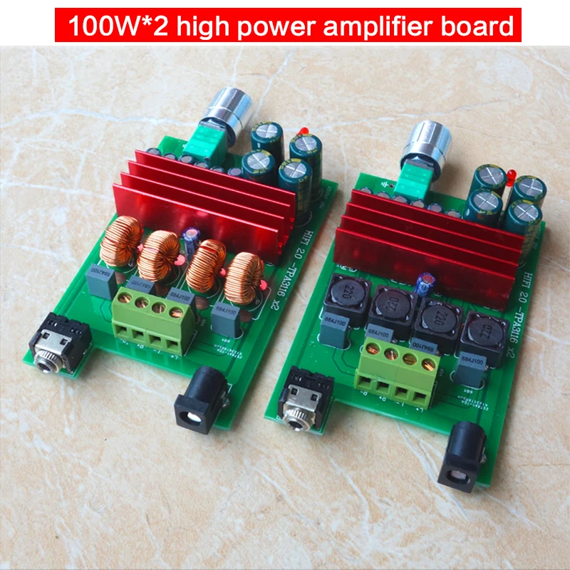 

DC12-25V 100W * 2 Плата усилителя высокой мощности DIY TDA3116D2 плата цифрового усилителя мощности двухъядерный TPA3116 с радиатором