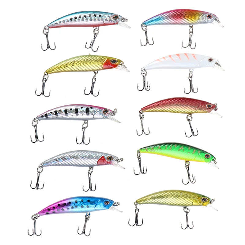 

1pc Minnow Fishing Bait 6cm 4.5g Artificial Bait Fishing Lure Pesca Plastic Crank Bait Fishing Tackle Hook