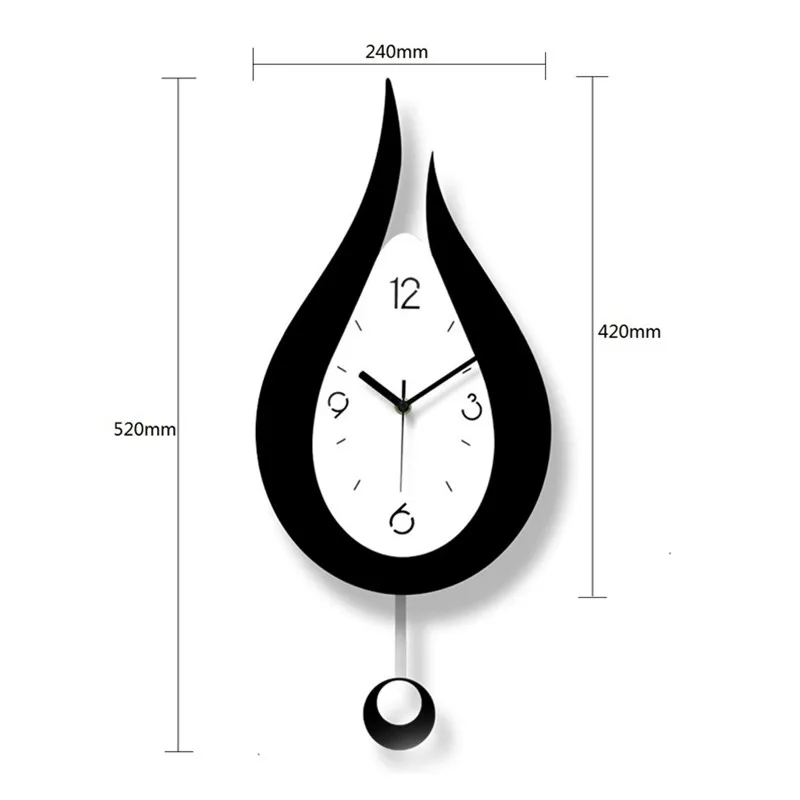 

Creative Mute Wall Clock Modern Design Large Acrylic mirror Clocks for Home Kitchen Living Room Decor Battery Operated Silent