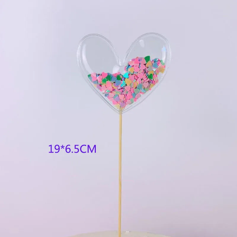 4 Bling Fairy PVC Cake Topper Unicorn Love Crown Cloud Shiny Flamingo Cupcake Topper for Wedding Birthday Party Cake Decorations - Цвет: 4