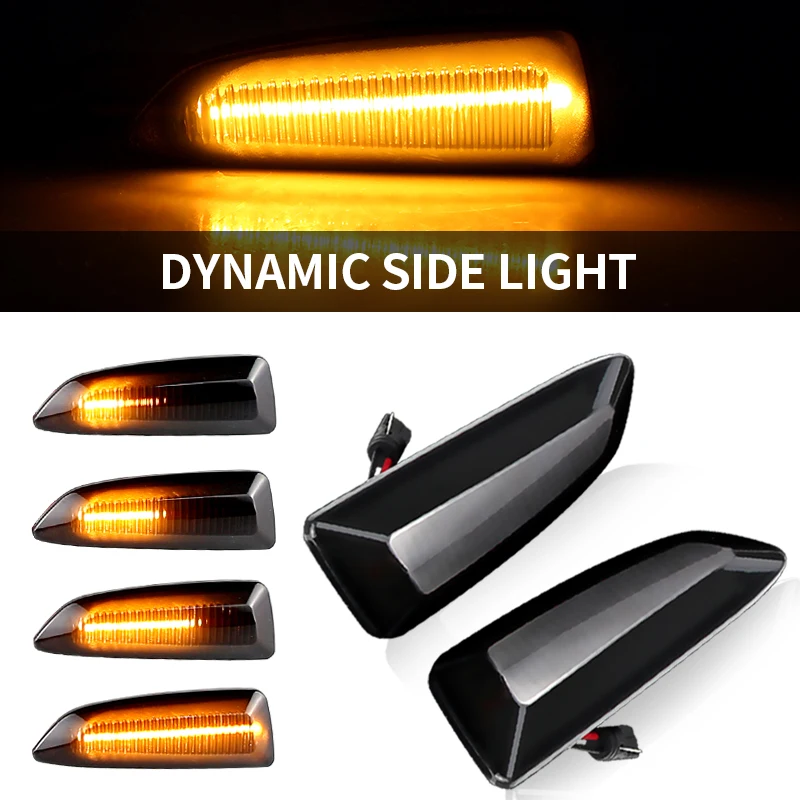 

2PCS Dynamic LED Side Marker Lights 12V Flowing Turn Signal Light Side Repeater Lamp Panel Lamp for Opel for Vauxhall Astra J K(