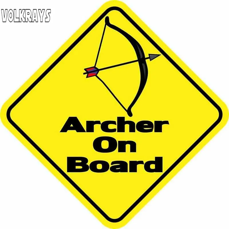 Volkrays Предупреждение ждающая Автомобильная наклейка Archer на борту аксессуары
