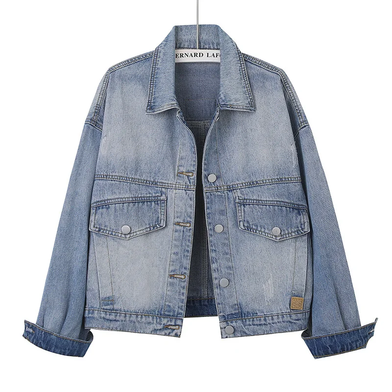 Женская джинсовая куртка новая модель весна-осень 2021 года модная свободная