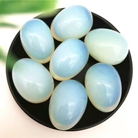 1pc amazing unique white opal crystal sphere egg reiki palm stones healing decor natural stones and minerals