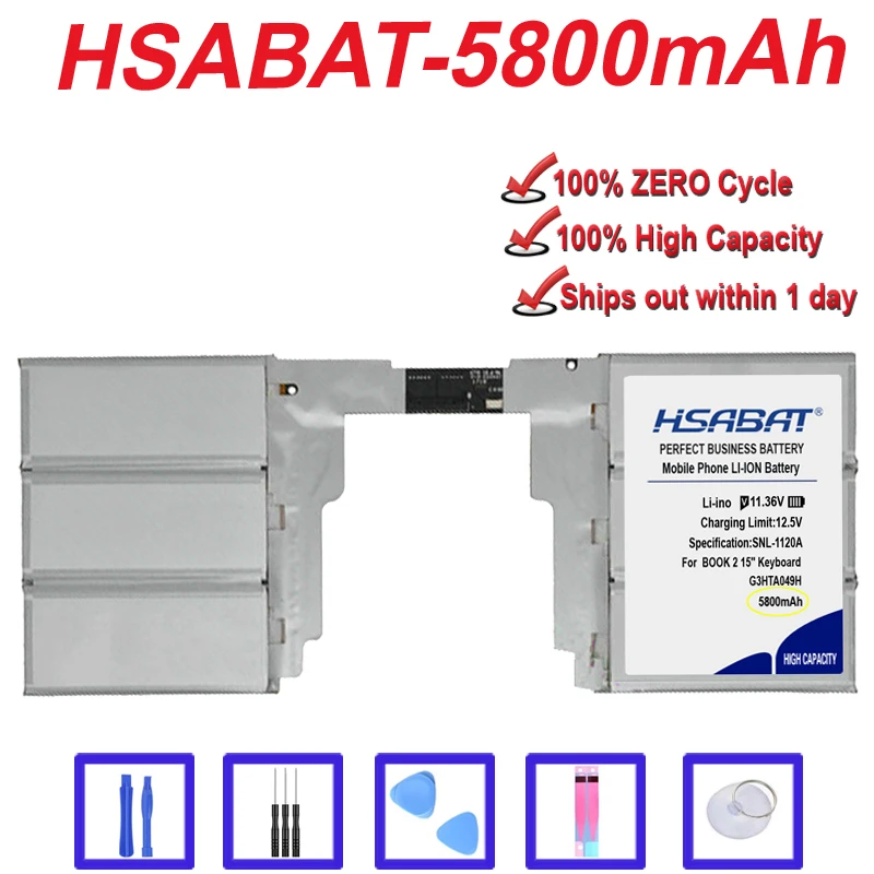 Топ бренд 100% НОВЫЙ 5800mAh G3HTA050H G3HTA049H Аккумулятор для ноутбука Microsoft Surface BOOK 2 15