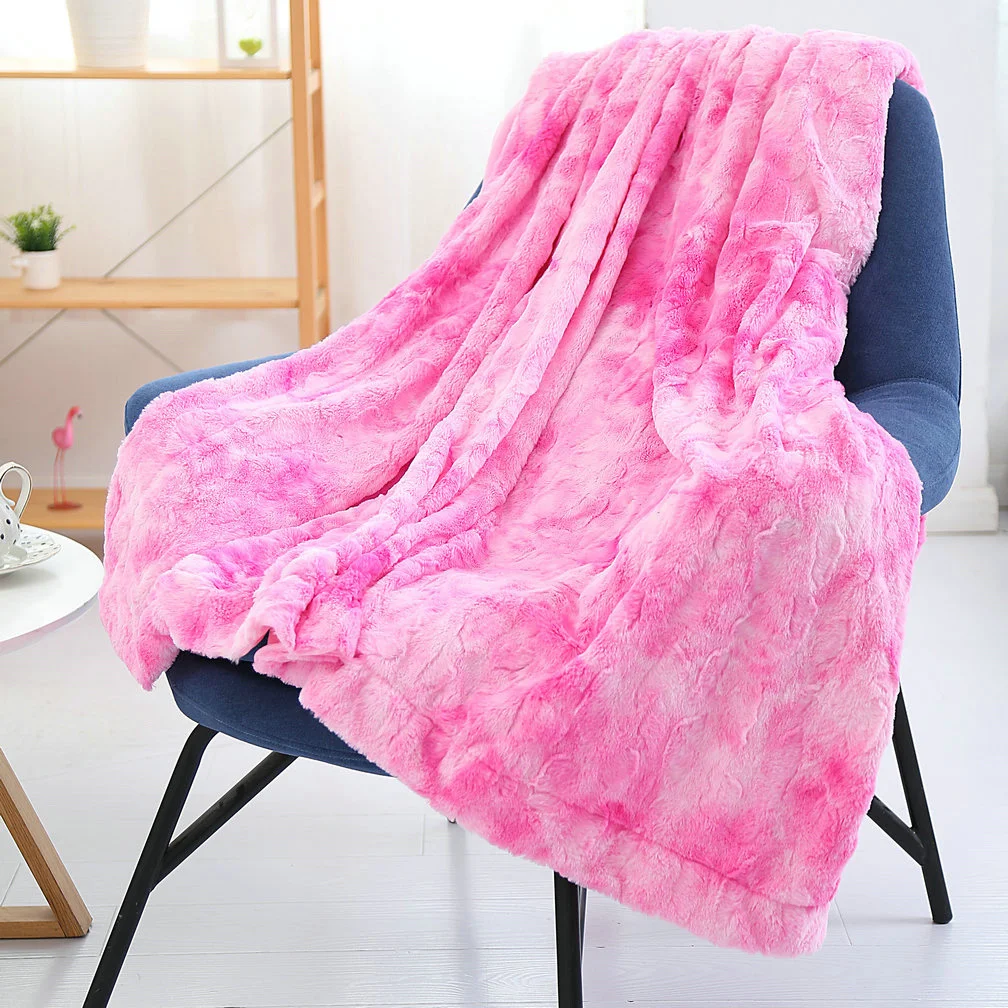 Manta de invierno de doble capa de poli&eacute;ster, forro Polar de piel sint&eacute;tica con estampado de leopardo, para sof&aacute;, cama y dormir, 130x160cm, 100%-2