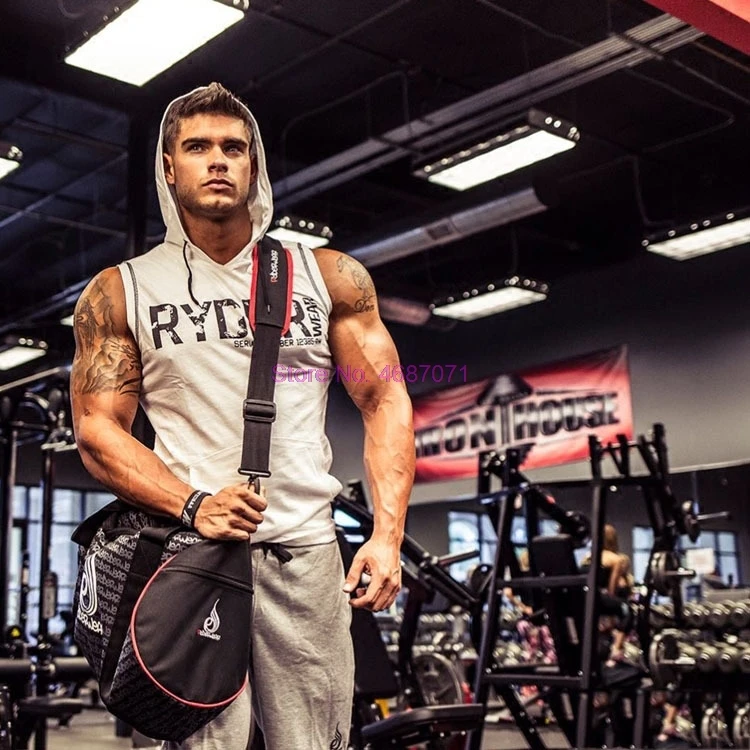 Мужская футболка без рукавов с капюшоном 100 шт. | Спорт и развлечения