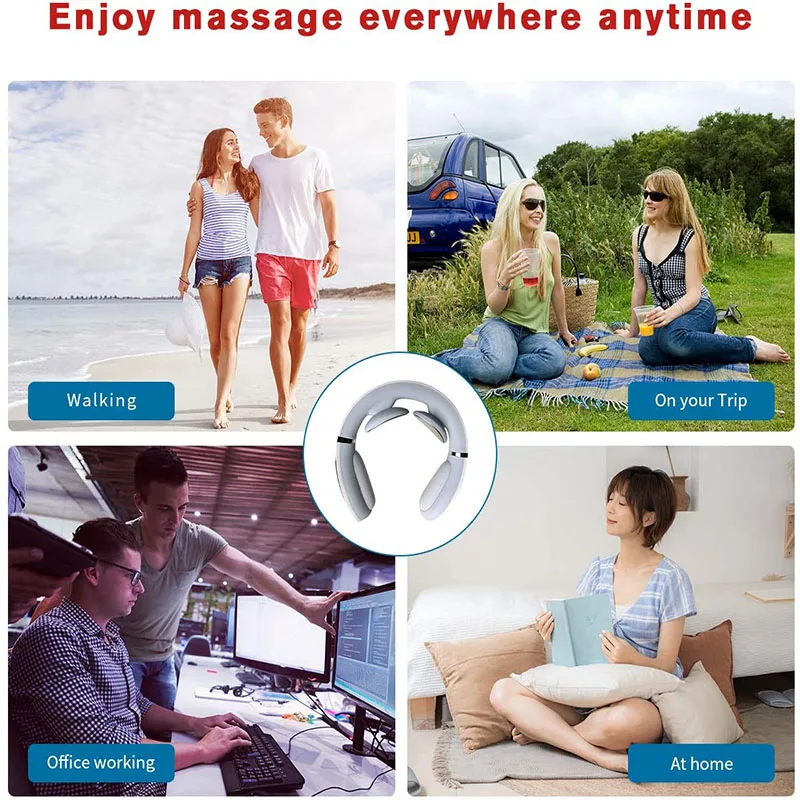 

Neck Massager Electric Neck Massage Pain Relief Tool Health Care Relaxation Cervical Vertebra Physiotherapy