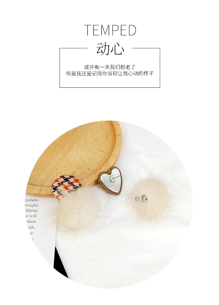 Женские винтажные серьги в форме сердца Gebu простые Корейском стиле Осень