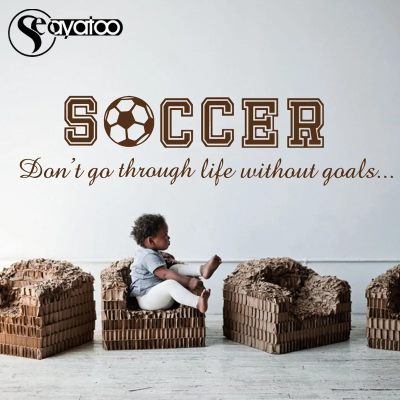 Футбольная Цитата гол виниловая наклейка на стену Наклейка мальчик детская