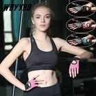 Женские перчатки для бодибилдинга, полые Перчатки для фитнеса, мужские перчатки для тяжелой атлетики, дышащие перчатки для тренировок, перчатки для велоспорта с полупальцами