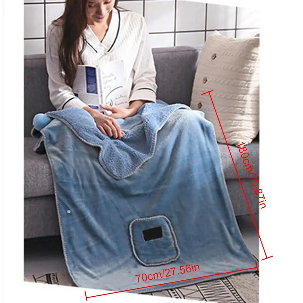 

Warm Thick Office Home Blanket Towel Fleece Reversible Blanket For Bed And Couch Travel Portable Car Throw Blanket