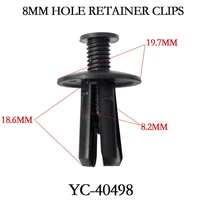 10pcs 8mm hole retainer clips plastic fastener drive rivets mud flaps bumper fender push pin clips for auto car truck clip