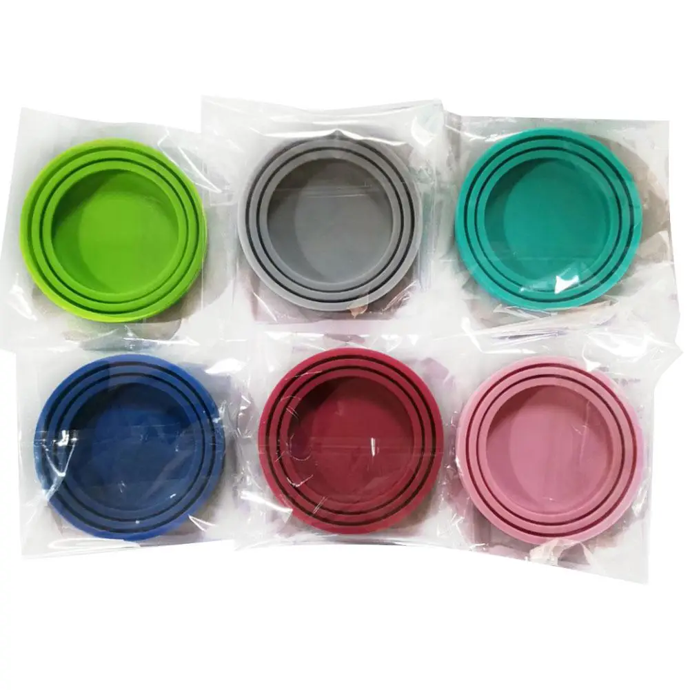 

6pcs/set Pet Food Can Lids Cover Silicone Dogs Cats Food Storage Tin Cap Lid Health Reusable Dog Cat Food Can Lid Random Color