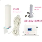 Трехдиапазонный усилитель сигнала 2G 3G 4G LTE, ретранслятор 90018002100 GSM, целлюлярный усилитель с Omni антенной, МГц