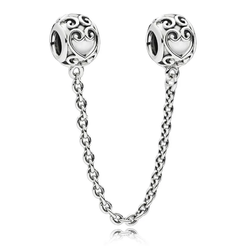 Подходит к оригинальному браслету Pandora, Микки, сердце, звезда, Луна, очаровательные браслеты, листья, цветок, безопасная цепочка, Хрустальная подвеска, Женские Ювелирные изделия, сделай сам