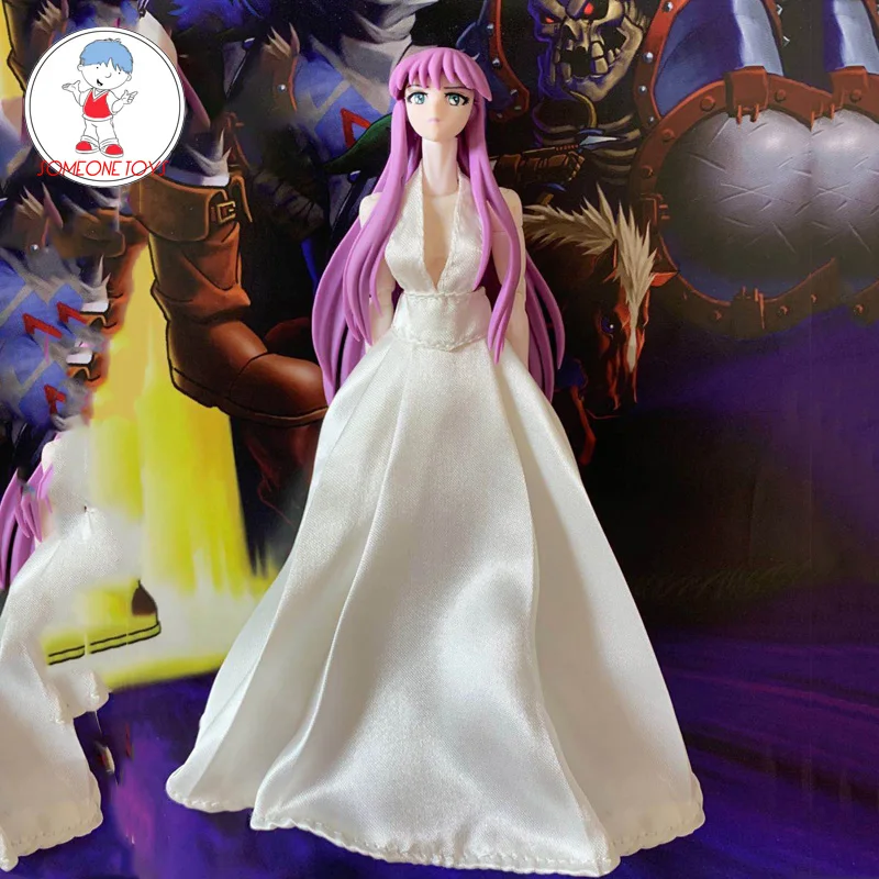 1/12 весы женской фигуры одежда белое длинное платье для 6 дюймов TBLeague Figma