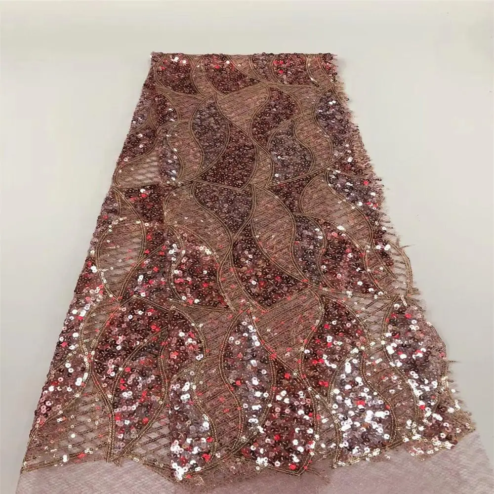 Кружевное платье с блестками вечерние платья из фатина в нигерийском стиле 5