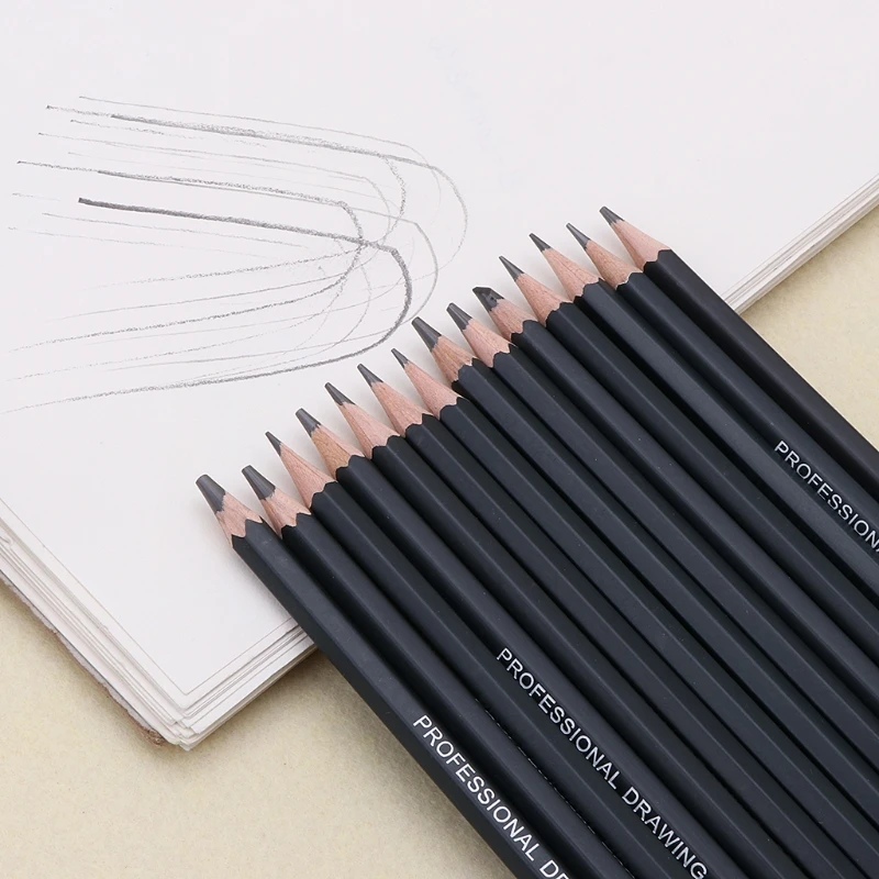 

2021 New 14 Pcs Sketch Art Drawing Pencil 12B 10B 8B 7B 6B 5B 4B 3B 2B 1B HB 2H 4H 6H