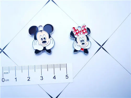 10 шт. ожерелье из мультфильма брелок эмалированные бусины Подвески