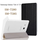 Чехол для планшета Samsung Galaxy Tab A 7,0 дюйма, ЖенскийT280T285, кожаный флип-чехол, защитный чехол с подставкой