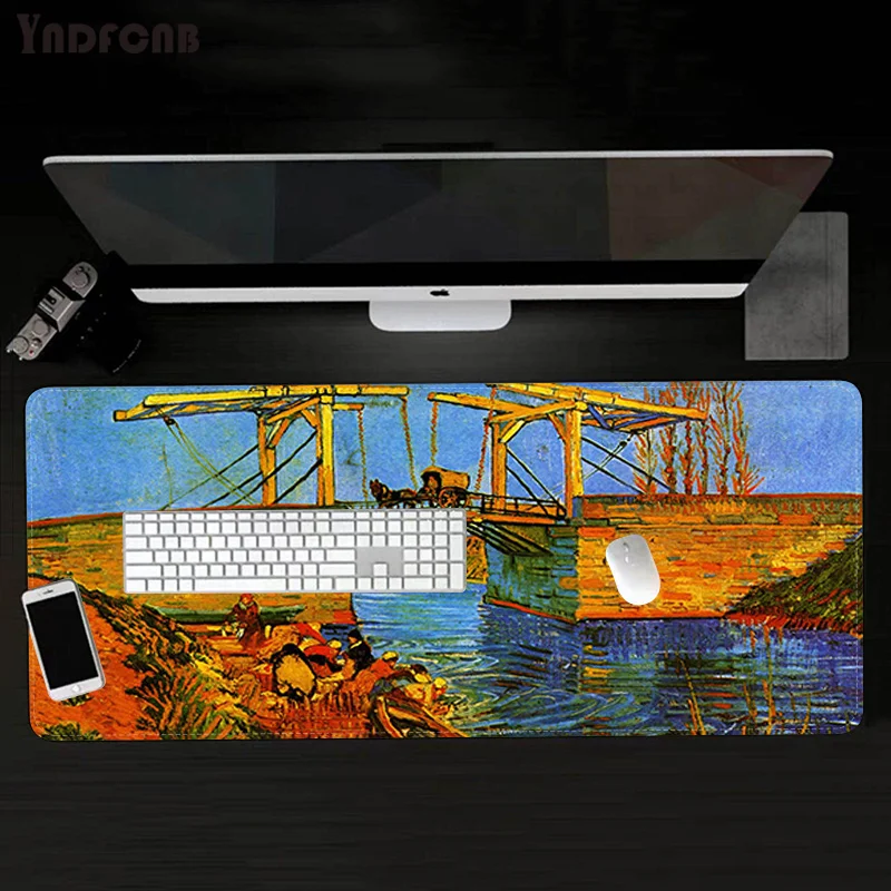 

YNDFCNB Van Gogh Cute Durable Rubber Mouse Mat Pad Size for Cs Go LOL Game Player PC Computer Laptop