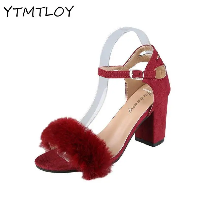 Босоножки женские на платформе и высоком каблуке открытый носок ремешок с