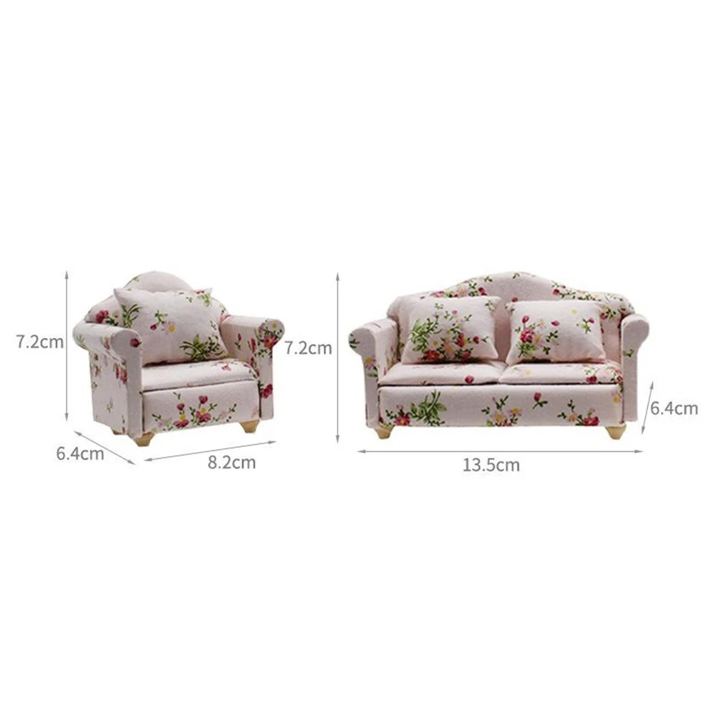 1/12 мини-диван Love Seat миниатюрный кукольный домик мебель Декор аксессуары сделай