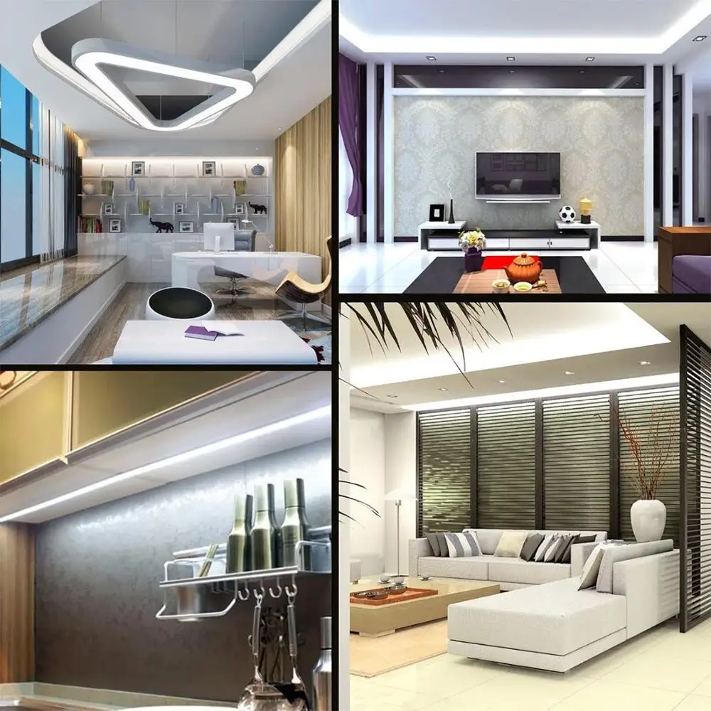 Гибсветодиодный светодиодная ленсветильник DC24V COB 608led High Lumen 90Ra CCT no Dark Spot Warm White Cool