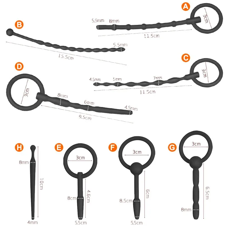 Силиконовая уретральная пробка секс игрушки для мужчин геев мастурбации пенис