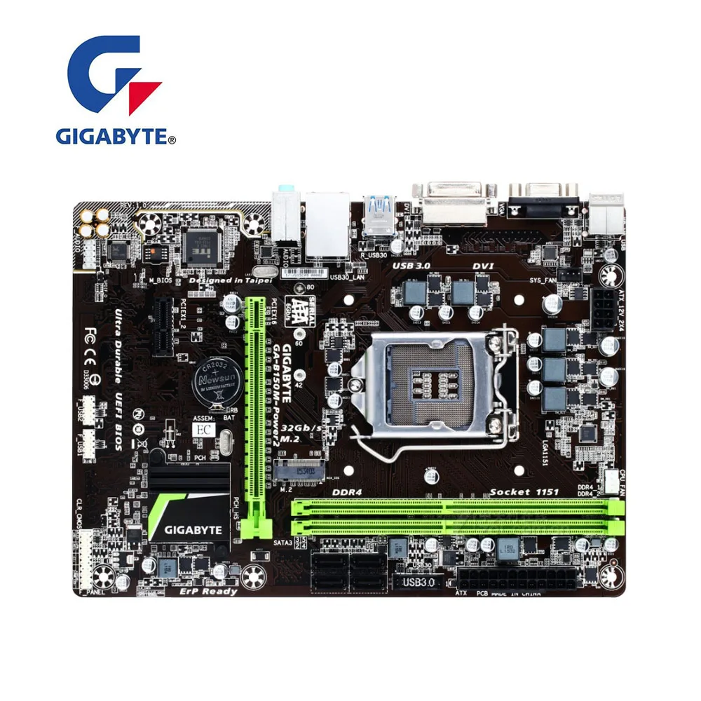Материнская плата для GIGABYTE B150M-Power 2 Desktop GA-B150M-Power DDR4 B150M B150 Socket LGA 1151 б/у материнская |