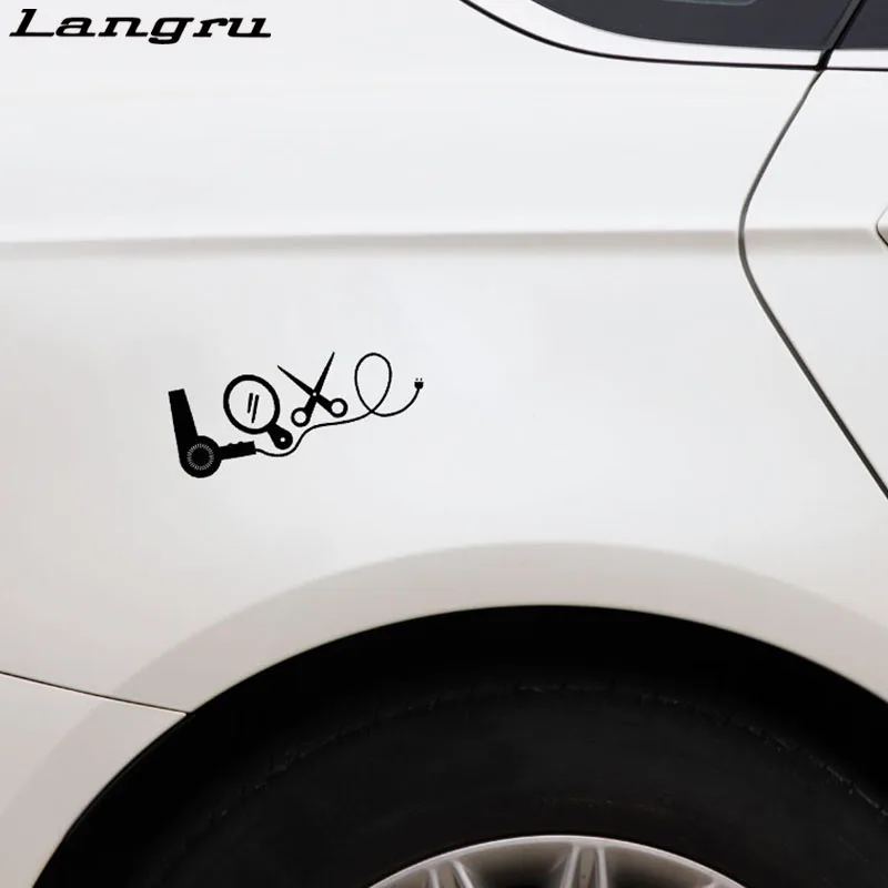 Виниловые ножницы Langru 14 8 см * 5 4 для парикмахерской фен волос стикер мотоцикла и