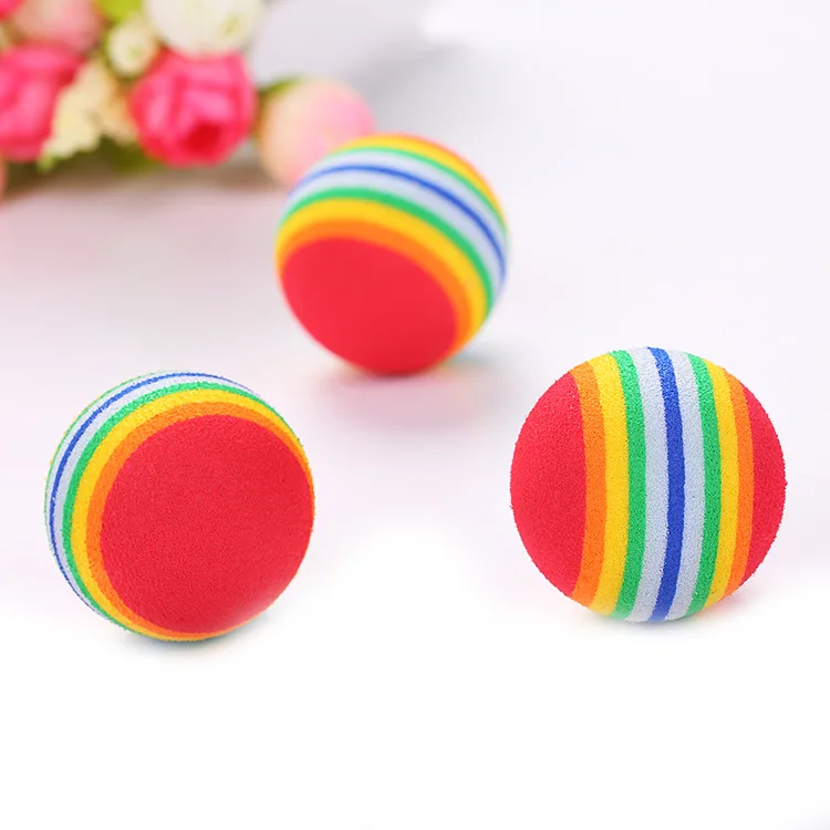 

EVA Ball Interactive Cat Toys Ball Pet Supplies Play Chewing Rattle Scratch EVA Training Attract Entertain 3.5cm Cat Toy Ball
