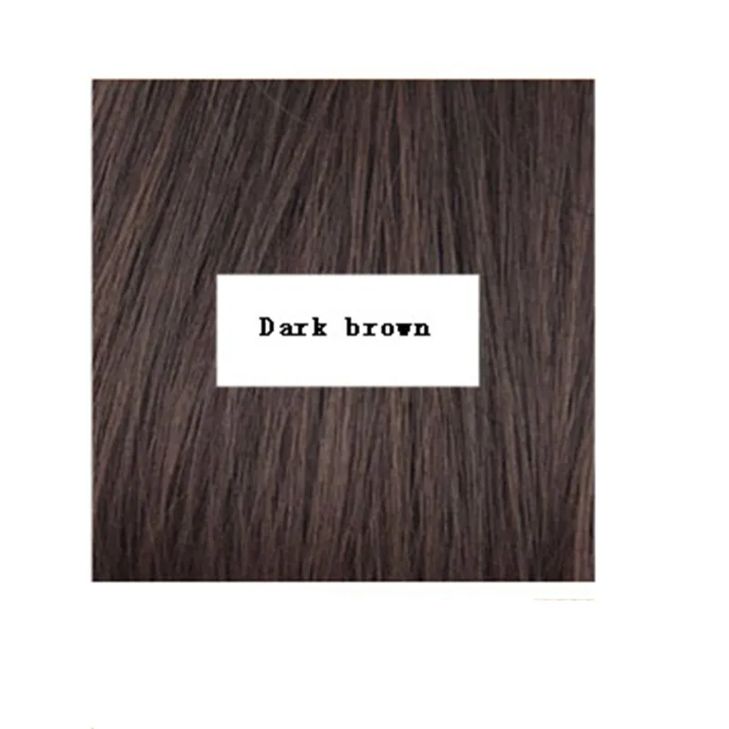 411-dark-brown 6 цветов женская шляпа волнистые волосы расширение с черным парик шляпа все-в-одном Женская Бейсболка Шляпа кудрявый парик волосы большая волна - Цвет: 411-dark-brown