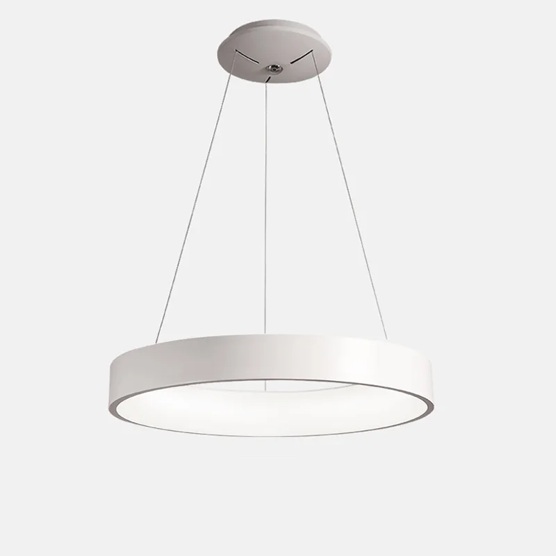 Lámpara colgante en forma de círculo gris, luces colgantes modernas para decoración de comedor, sala de estar, dormitorio o restaurante