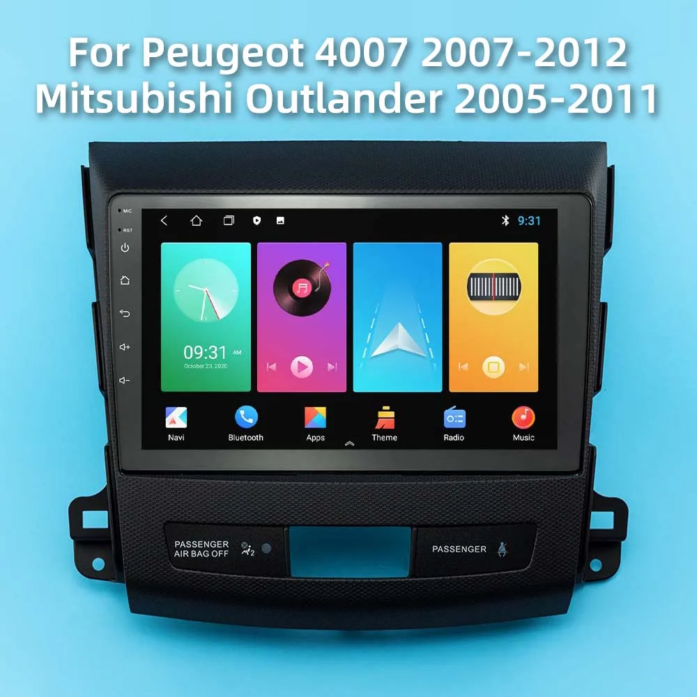 

Android 2 Din Car Radio Stereo for Mitsubishi Outlander 2005-2011 Peugeot 4007 2007-2012 Car Multimedia Navigation GPS Player FM
