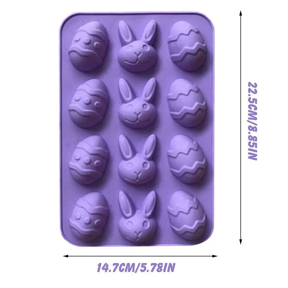 

1Pc Easter Bunny Silicone Egg Chocolate Mold Cake Soap Mold Ice Tray Ice Handmade Baking Tray Mold Soap M4Q4