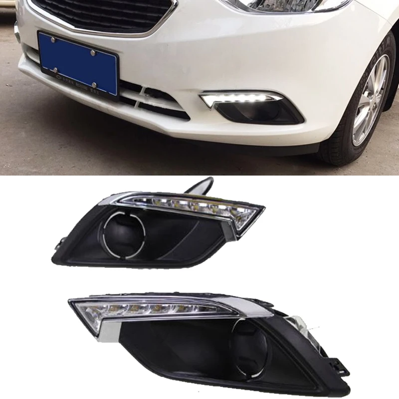 Автомобильные мигающие дневные ходовые огни для Chevrolet chevy sail 3 2014 2015 2016