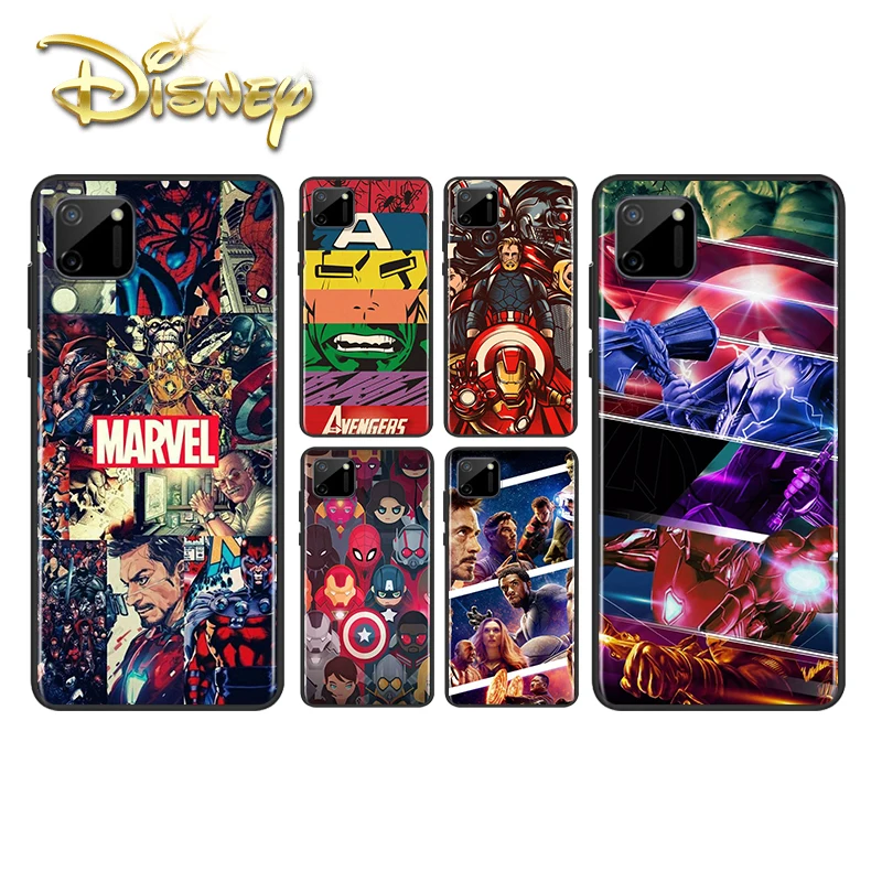 

Marvel The Avengers For Realme Q2i Q2 V15 V5 V3 XT X50 X7 X3 X2 C21 C17 C15 C11 C3 C2 Pro 5G Silicone Soft Phone Case