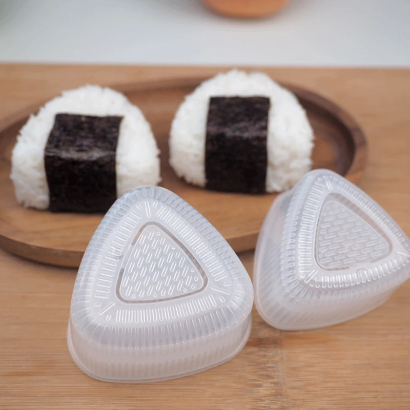 2 пары прозрачных практичных кухонных бэнто-пресс для суши Onigiri форма еды