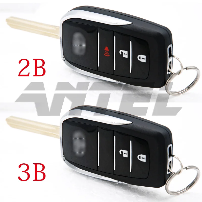 ANTEL NEWEST Modified Flip Remote-Key-Case For Toyota RAV4 Corolla Hilux Fortuner innova Key Shell with Toy43 Blade | Автомобили и
