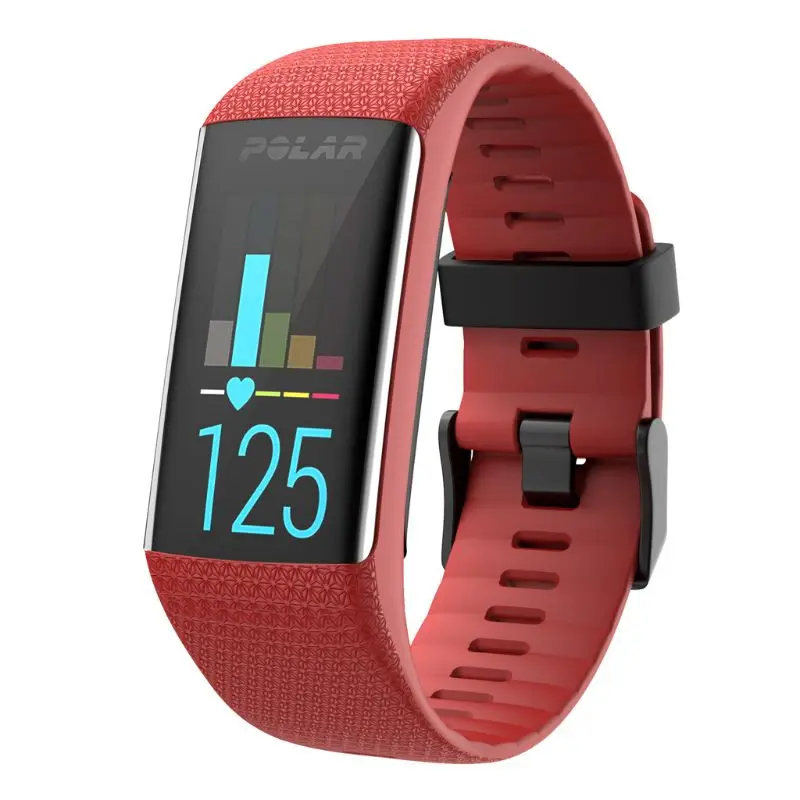 

Silicone Watch Band Black Buckle Wrist Strap for Polar A360 A370 Series Bracelet 090F