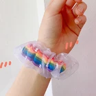 Резинка для волос женская, эластичная, в горошек